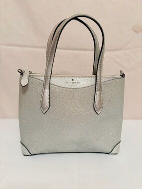 Kate Spade New York glitter top zip tote bag